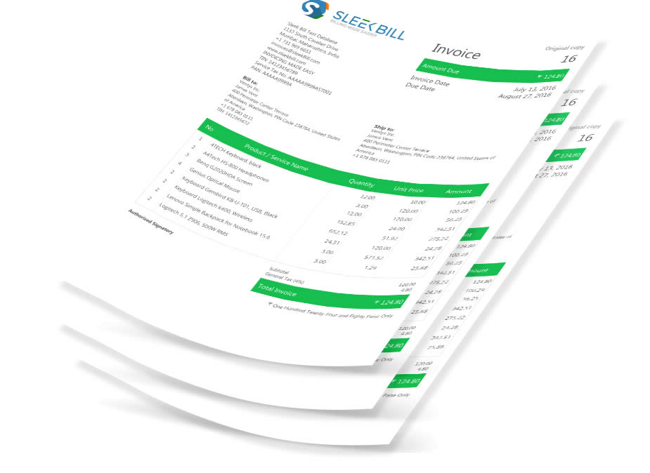 sleek bill billing software